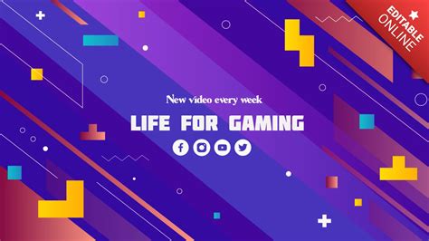 Gaming Youtube Banner Design Template Free Design Template