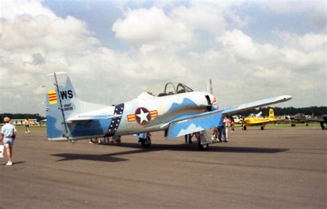 Florida Memory • T 28 Trojan Navy Flight Trainer Aircraft Painted In