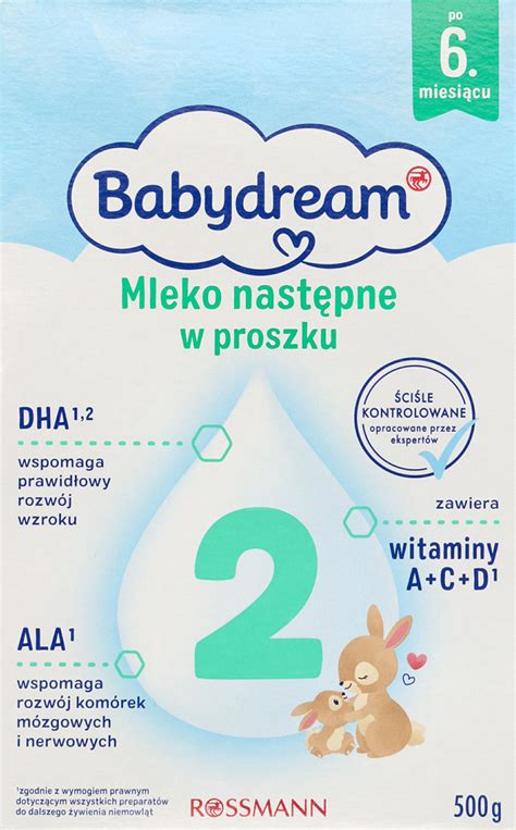 BABYDREAM mleko następne 2 powyżej 6 m ca życia 500 g Drogeria