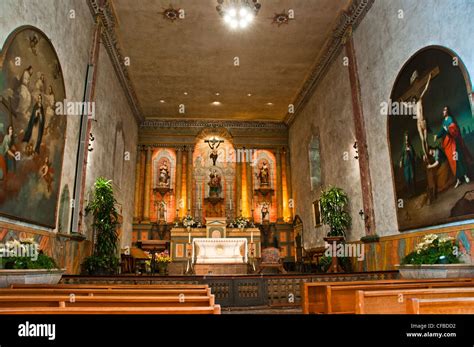 Mission santa barbara interior hi-res stock photography and images - Alamy