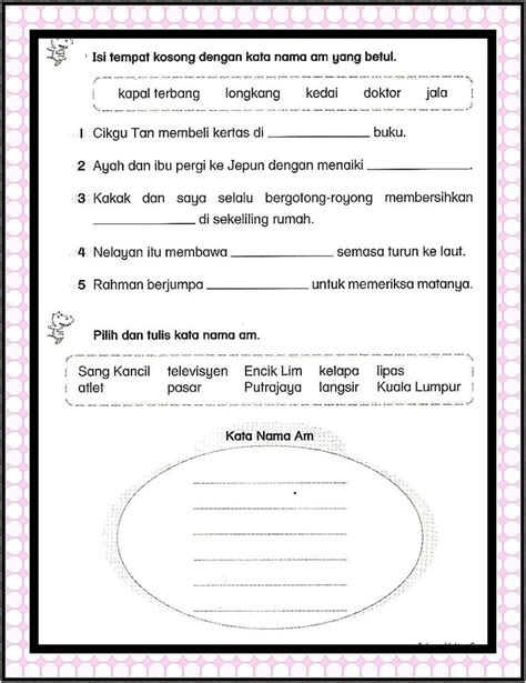 Image Result For Kata Nama Am Malay Language Tahun 1 Body Preschool