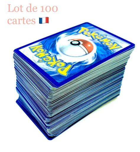 CARTES POKÉMON FRANÇAISE NEUF Lot de 100 cartes sans double 6 Rare