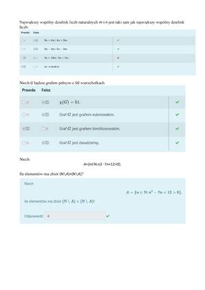 Kolokwium Matematyka Dyskretna I Kolokwium Z Matematyki Dyskretnej