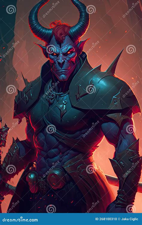 Tiefling Star Knight Ai Generated Stock Illustration Illustration Of