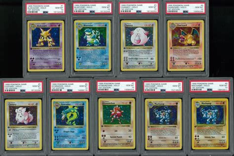 Pokemon Base Set 1st Edition Shadowless Complete Set All Cards Psa 10