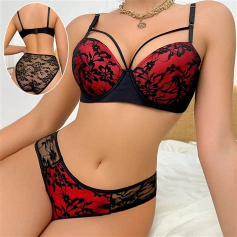 Viomisha Conjunto De Lingerie Sexy De Renda Feminina Suti Push Up Suti