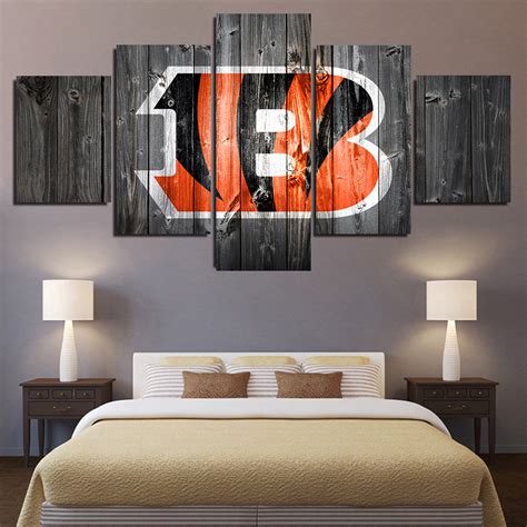 Cincinnati Bengals 5 Piece Canvas Art Wall Decor Canvas Prints
