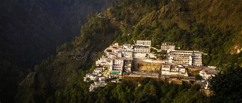 View of Vaishno Devi Shrine from the Top of the Mountain Stock Image - Image of town ...