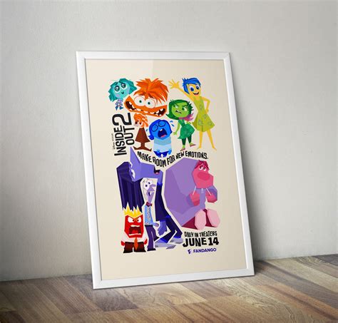 Inside Out 2 Movie Poster, Inside Out 2 Wall Decor, Inside Out 2 Poster Print, Vintage Retro Art ...