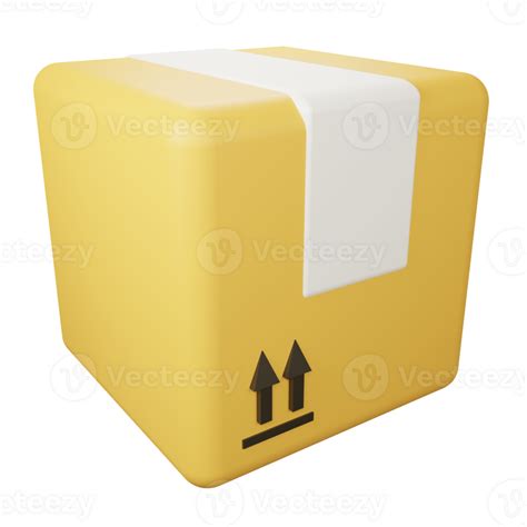 Parcel Box Clipart Flat Design Icon Isolated On Transparent Background