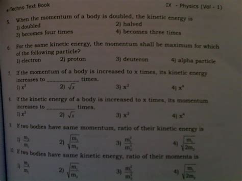 E Techno Text Book IX Physics Vol 1 The Momentum Of A Body Is