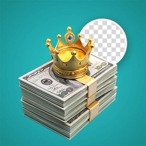 Premium Psd D Elegant Golden Crown And Dollars