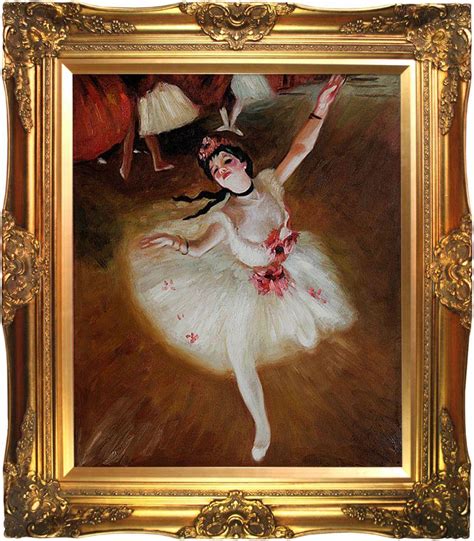 Edgar Degas Star Dancer On Stage Pre Framed Victorian Gold Frame