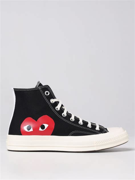 Comme Des GarÇons Play X Converse Sneakers For Man Black Comme Des Garçons Play X Converse