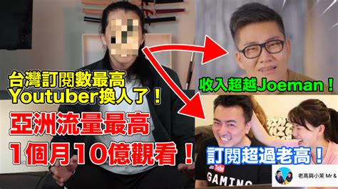 全台灣訂閱數最多的youtuber換人了！他的訂閱數還超過了老高！預估年底將破千萬訂閱？ 八卦新聞