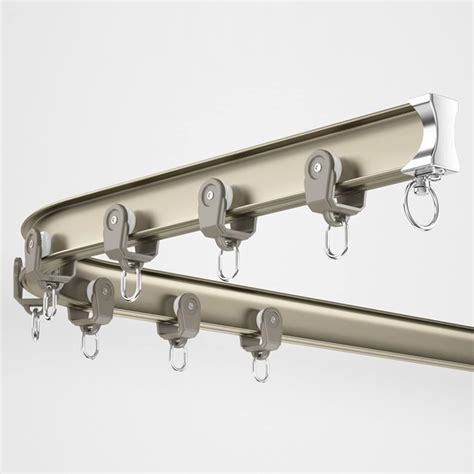 ZJKXJH Curved Curtain Track Bendable Ceiling Wall Mount Curtain Rail