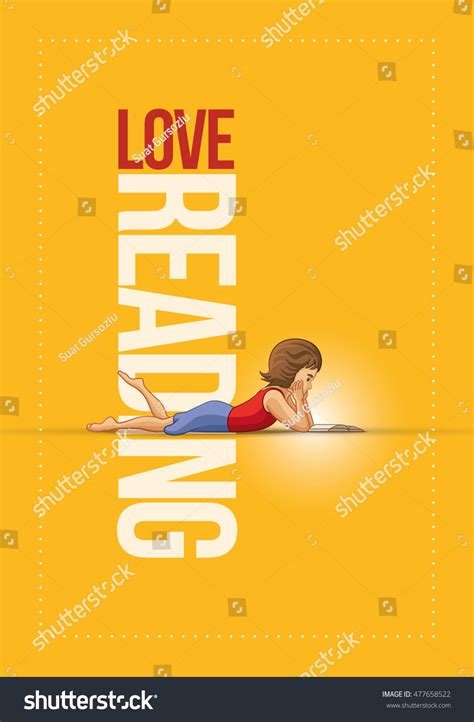 Girl Lying Down Reading Book Vector Stock Vector Royalty Free