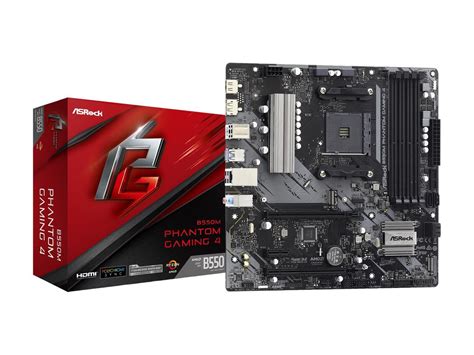 Asrock B550m Phantom Gaming 4 Am4 Micro Atx Amd Motherboard Neweggca