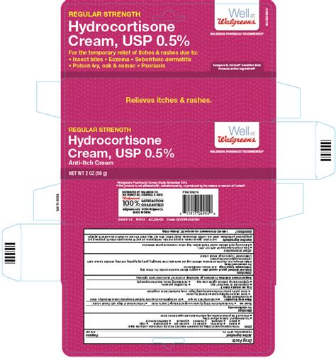 Hydrocortisone Regular Strength Cream Walgreen Company