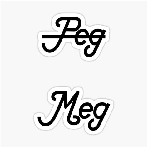 Pegmeg Sticker For Sale By Bwaykt Redbubble