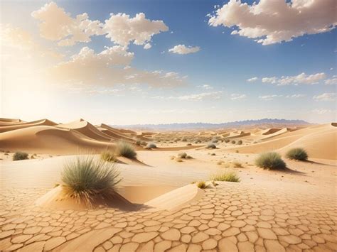 Premium Photo Arid Mirage Unveiling Desert Dreams Sand Dunes And Arid