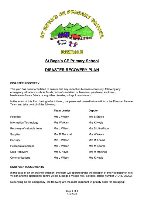 Effective Disaster Recovery Plan Templates Drp Templatelab