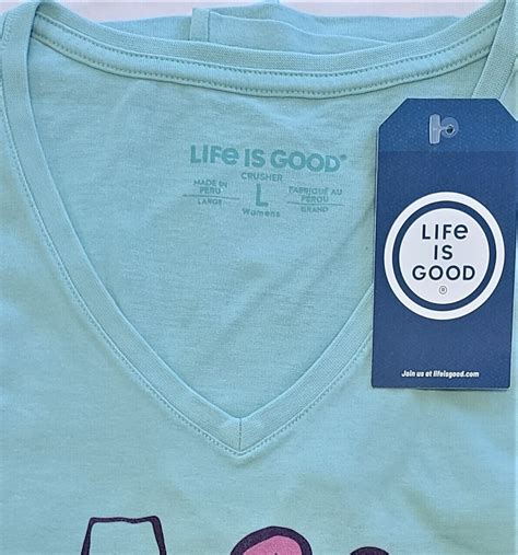 Life Is Good SS Shirt Crusher Vee KEEP IT SIMPLE WINE FLIP FLOP Chest43