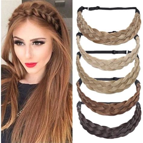 Cheveux Synthétiques Tressé Bandeau 3 8 Cm De Large Grande Taille