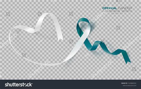 Cervical Cancer Awareness Month Teal White Stock Vector (Royalty Free ...