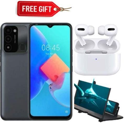 Tecno Spark 8C 6.6" 64GB+3GB, Dual Sim Grey + HD Magnifier & Earpods ...