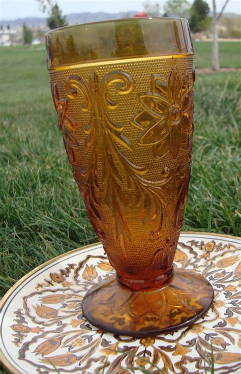 Vintage Amber Fostoria Whitehall Drinking Glasses Good Etsy Artofit