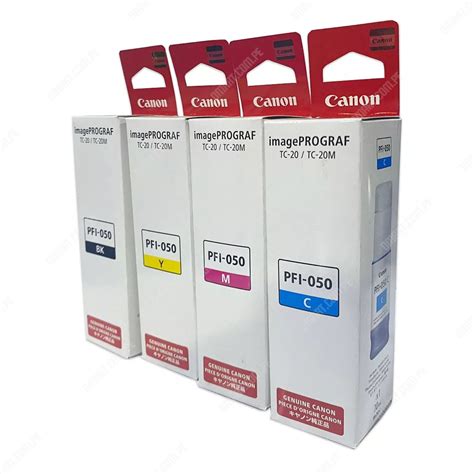 Tintas Canon PFI 050 IPF TC 20 Color Negro Cyan Magenta Amarillo 70ml