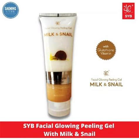 Jual SYB Facial Gel Milk Snail Facial Glowing Peeling Gel 130ml