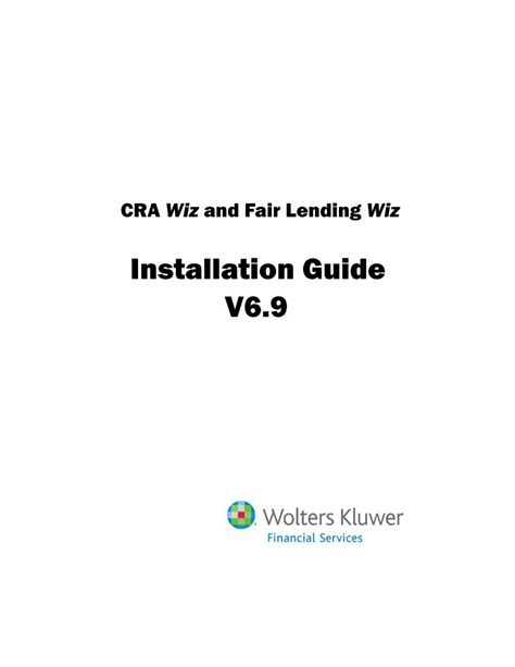 Pdf Installation Guide V6… · 6 Installation Instructions Wolters