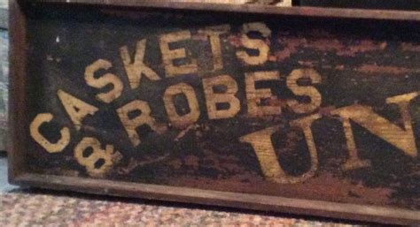 Antique Undertaker Sign 1930s Undertakers Room Embalming Casket Motor