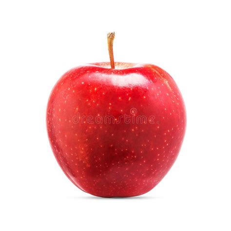 Fruta Roja Fresca De La Manzana Aislada En El Fondo Blanco Foto De