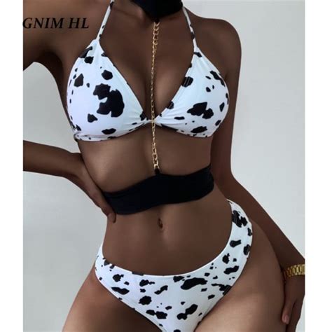 Cow Print Bikini The Cow Print Bikini Sexy Women Swimwear Set Cow