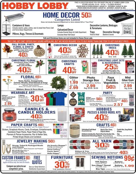 Hobby Lobby Weekly Ad Aug 20 26 2023 WeeklyAds2