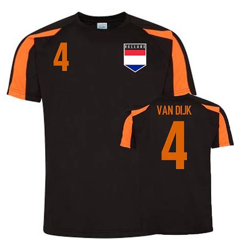 Virgil Van Dijk Holland Sports Training Jersey (Black) | Fruugo US