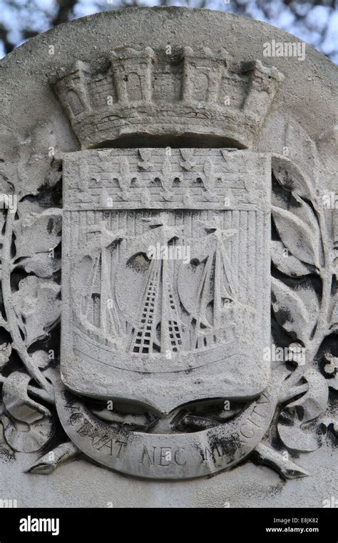 Coat Of Arms Of The City Of Paris Fluctuat Nec Mergitur P Re Lachaise