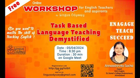 Task Based Language Teaching Demystified Dr Anna Sache Lingua