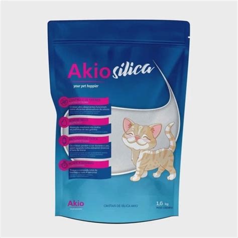 Areia Higiênica Akio Sílica Gel para Gatos 1 6kg Shopee Brasil