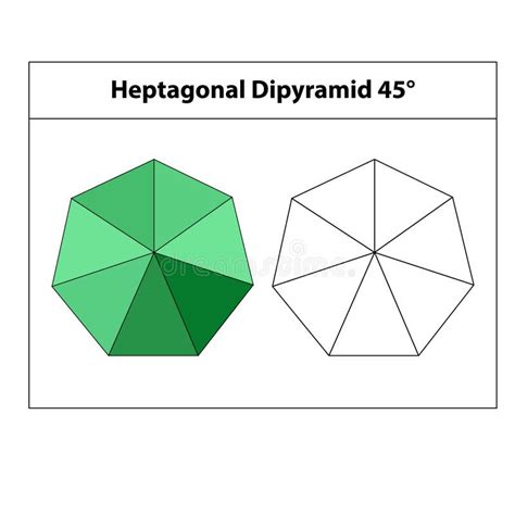 Pirâmide Heptagonal De 45 Graus Formas Geométricas Ilustração