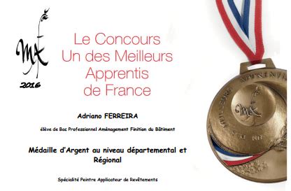 Concours Un Des Meilleurs Apprentis De France Lyc E Polyvalent