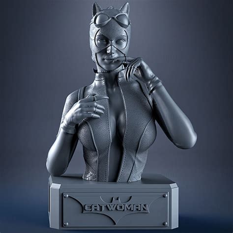 Catwoman Busto Modelo De Impresión 3d Stl