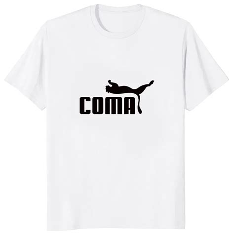 Funny Coma Parody Print Graphic Men S T Shirts Short Sleeve Loose