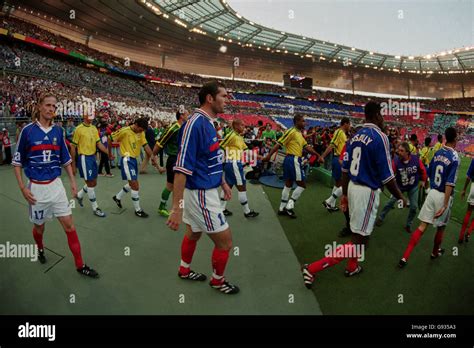 Soccer - World Cup France 98 Final - Brazil v France. Zinedine Zidane ...