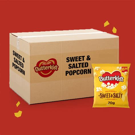 15x Butterkist Sweet And Salted Popcorn 70g Snack Saver