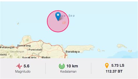 Gempa Tuban Hari Ini April Gempa Terkini Menit Lalu Guncang