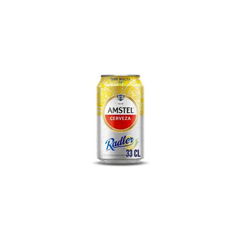 Cerveza Amstel Radler con zumo limón lata 33 cl